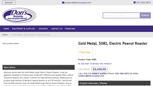 Gold Medal - Electric Peanut Roaster 5081