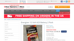 Energizer - A23 12-Volt Battery