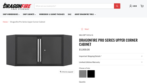 Dragon Fire Tools - Heavy Duty Pro Series Corner Garage Cabinets