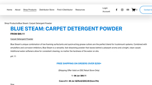DSC - Blue Steam: Carpet Detergent Powder