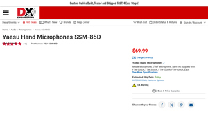 Yaesu - SSM-85D Hand Microphone
