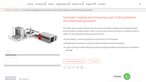 DXTech - Automatic Loading and Unloading Laser Cutting Machine