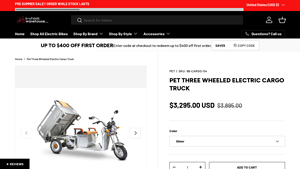 E-Wheels - Pet Three Wheeled Electric Cargo Truck