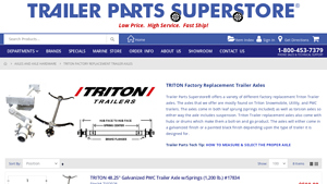 Eastern Marine - Triton Factory Replacement Trailer Axles
