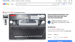 MOPAR - New Battery for Dodge Chrysler Jeep 1500