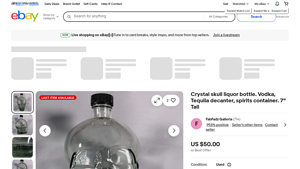Tequi - Crystal Skull Liquor Bottle