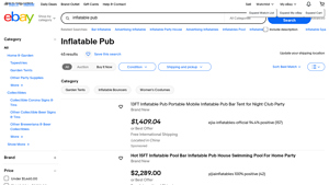 eBay - Inflatable Pub Options