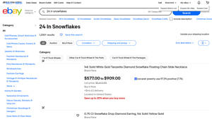 Snowflakes - 24 in Wheel Options