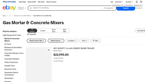 eBay - Gas Mortar & Concrete Mixers