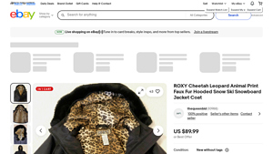 ROXY - Cheetah Leopard Faux Fur Hooded Snow Jacket