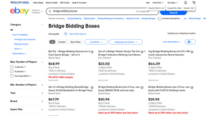 Bridge Bidding Boxes - Set of 4 Partner Decks