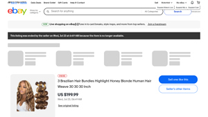 Muaowig - 3 Brazilian Hair Bundles Highlight Honey Blonde