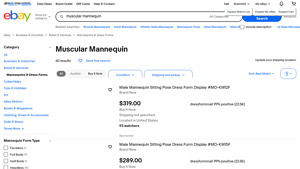 eBay - Muscular Mannequin Listings