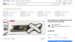 LSX - Chrome & White Emblems for V8 Cars and Trucks