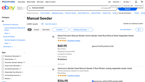 eBay - Key Product Details for Manual Seeders