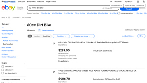 Dirt Bike - 60cc New & Used