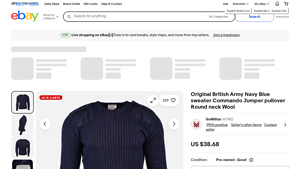 British Army - Navy Blue Commando Sweater