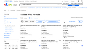 Spider Web Hoodie - Various Sizes & Colors