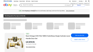VINTAGE - Solid Brass Lever Handle Door Set