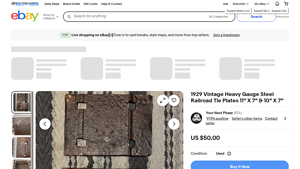 Vintage Railroad Tie Plates - Heavy Gauge Steel