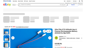 esforbuy - Ultra Thin 3.7V 400mAh Lipo Battery