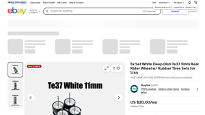 5x Set White Deep Dish TE37 Wheels