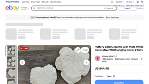 Pottery Barn - Ceramic Leaf Plate