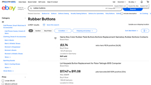 eBay - Rubber Buttons Selection