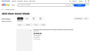 AGT Attachments - 84 Hydraulic Skid Steer Snow Dozer Blade