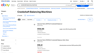 Crankshaft Balancing Machines - Various Brands Available