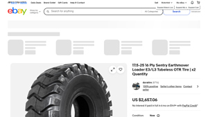 Sentry Tire - Duramax Earthmover Loader E3/L3 Tubeless OTR Tire