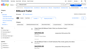 eBay - Billboard Trailer Listings