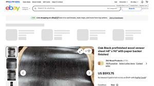 Black Ebony Composite Wood Veneer - Oak Black Prefinished Sheet