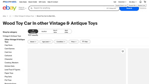 Vintage Toy Cars - Classic Wooden Models