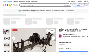 Earliest Rose Engine Lathe - Museum Piece