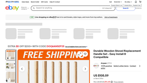 Durable - Wooden Shovel Replacement Handle Set