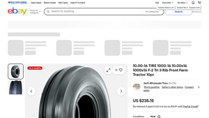 Jed's Wholesale Tires - 10.00-16 F-2 Tri 3 Rib Front Farm Tractor Tire