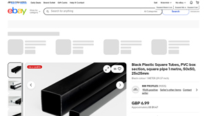 MW PROFILES - Black Plastic Square Tubes