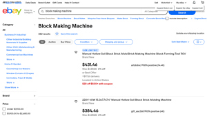 eBay - Block Making Machines