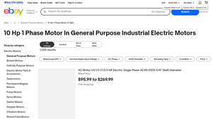 General Purpose - 10 Hp 1 Phase Motor