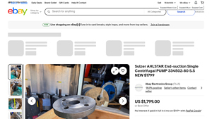 Sulzer - AHLSTAR End-suction Centrifugal Pump