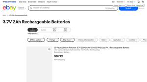 eBay - Lithium Polymer Rechargeable Batteries