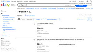 Leland - 33 Gram CO2 Cartridges for Life Jackets