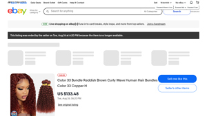 Fridnae - Color 33 Bundle Reddish Brown Curly Wave Human Hair