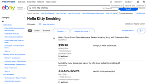 Hello Kitty - 10 Inch Pink Glass Bong