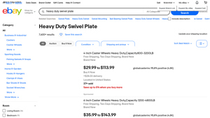 Heavy Duty Swivel Plate - Various Sizes & Capacities