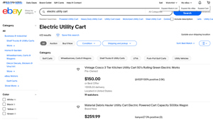 Electric Utility Cart - Battery-Powered & Heavy-Duty Options
