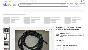 Unbranded - Rubber Seal / Gasket D Shape Black 10' x 1/2