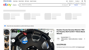 Toyota - Replica Tacoma 4Runner TRD Pro Black Wheels