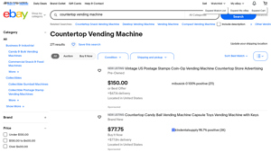 eBay - Countertop Vending Machines